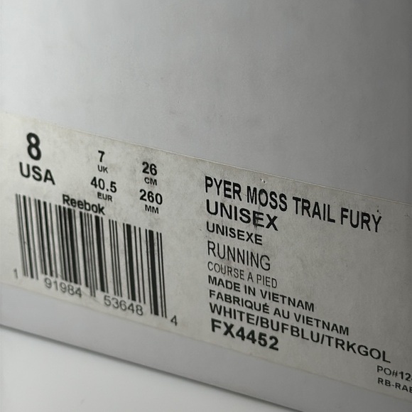 PYER MOSS TRAIL FURY UNISEX RUNNING SNEAKER SHOE ORIGINAL BOX SIZE 8 - Picture 6 of 17